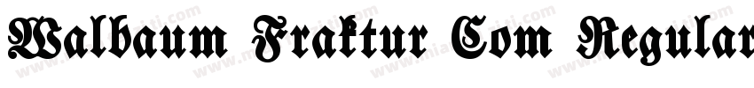 Walbaum Fraktur Com Regular字体转换
